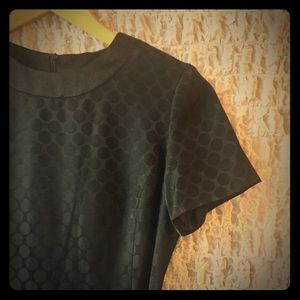 Evan-Picone Dress Black/Black Dots Size 10